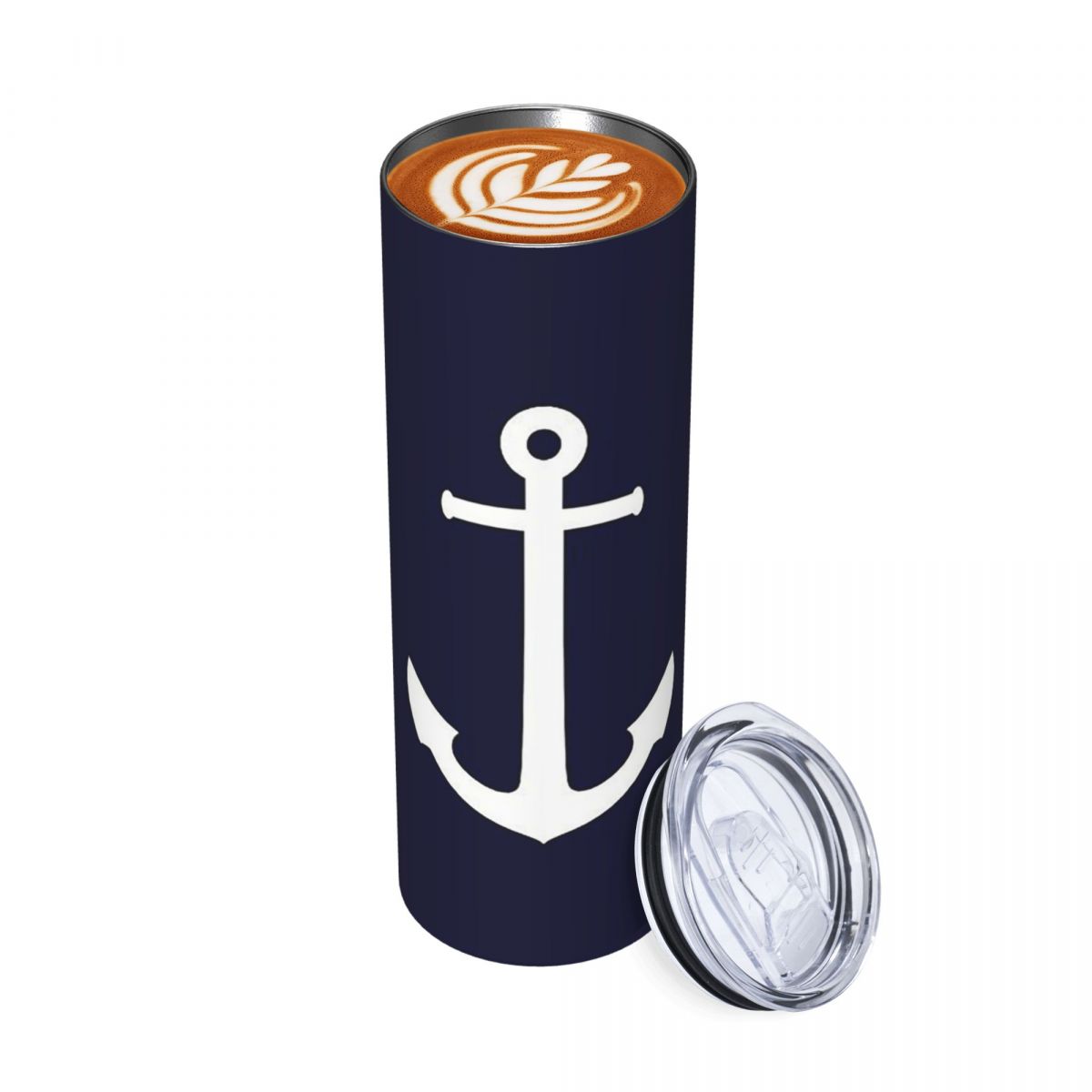 White Anchor On Navy Blu Stain - Tumbler 20Oz White ulasan dan harga