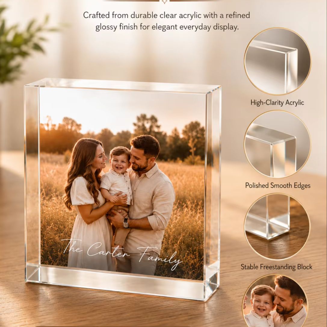 Personalized Family Acrylic Ph - Photo Acrylic Block ulasan dan harga