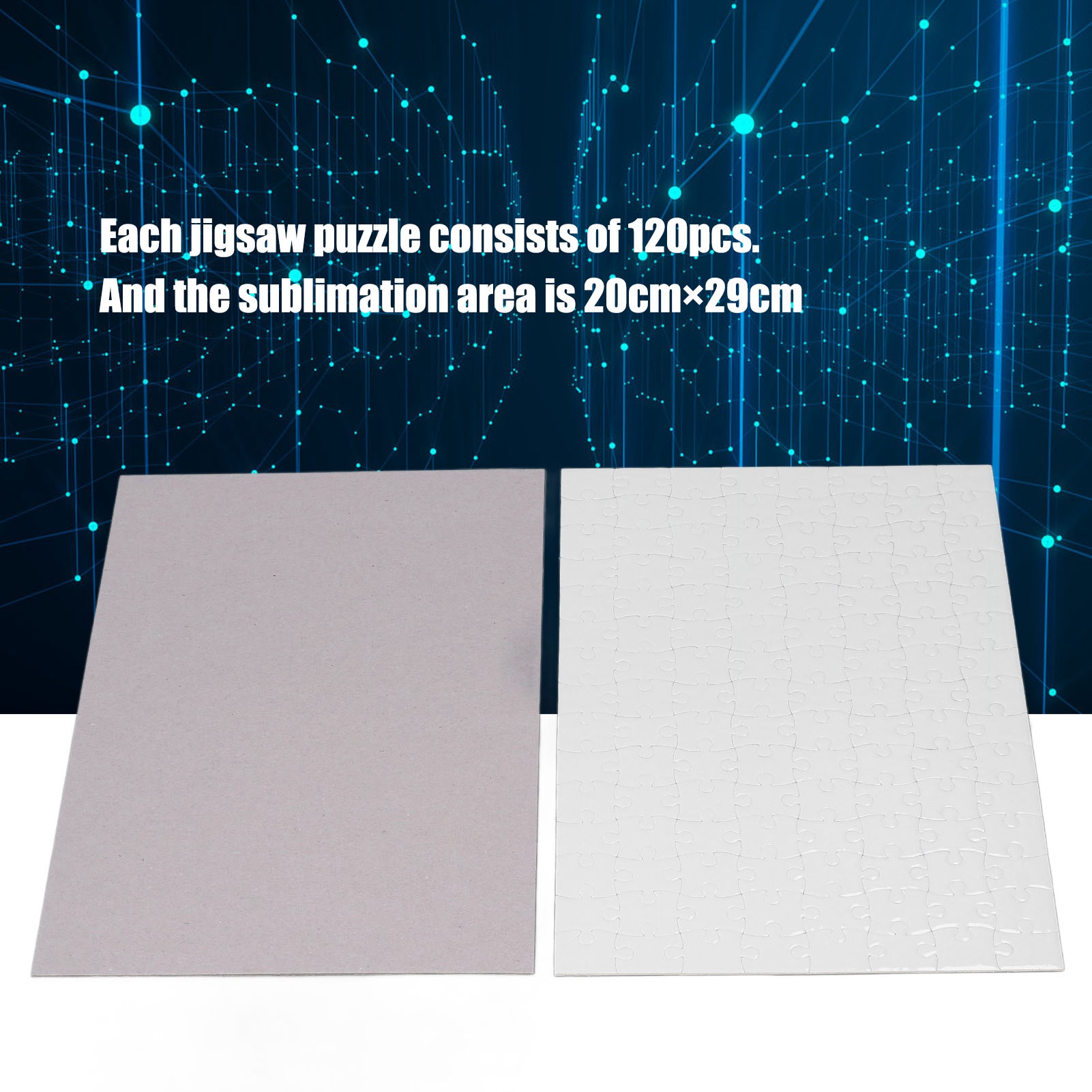 Printing Puzzle 10 Sets Blank  - Puzzle Blank White ulasan dan harga