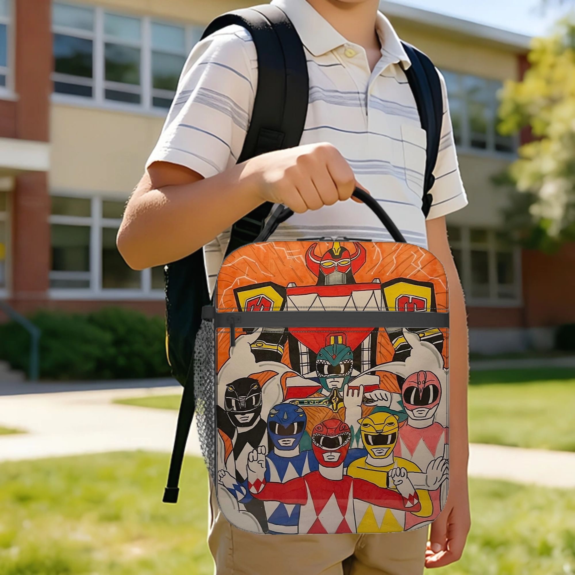 Power Rangers and Megazord Art - Tote Bag Sublimation ulasan dan harga